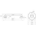 SAPHO - HANDICAP madlo rovné 600, černá mat XH512B