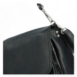 Stylová dámská kožená crossbody kabelka Keolla, černá