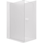 CERANO Sprchová zástěna Walk-in Onyx Round L/P - 8 mm - kulatá vzpěra - bílá matná, mléčné sklo - 100x200 cm