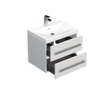 Koupelnová skříňka s umyvadlem SAT Cube Way 60x53x46 cm bílá lesk CUBE46602BIVER CUBE46602BIVER