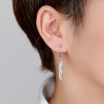 Stříbrné visací náušnice se zirkony Emma - stříbro 925/1000, Stříbrná
