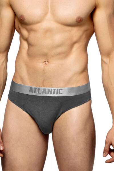 Pánské slipy 2 pack 013 grey - Atlantic grafitová M