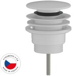 CERANO Umyvadlová výpusť - 5/4“ click-clack - univerzální - plast - bílá matná