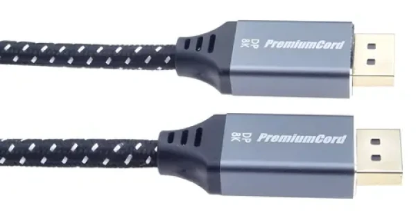 PremiumCord DisplayPort 1.4 přípojný kabel M-M 2 m černá / 8K/60Hz / zlacené konektory (kport10-02)