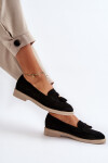 Černé Dámské Semišové Mokasíny Na Ploché Podrážce Zazoo 3420 39