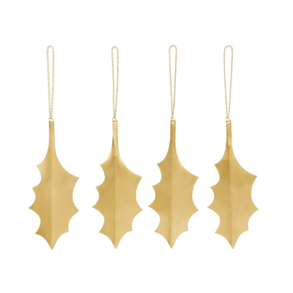 Vánoční ozdoby Holly Leaf Brass ferm LIVING