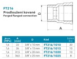 NOVASERVIS - Prodloužení kované 3/8"x20mm FT216/1020