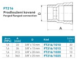 NOVASERVIS - Prodloužení kované 3/8"x10mm FT216/1010