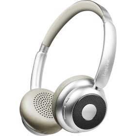 LogiLink BT0072BR sluchátka Over Ear Bluetooth® stříbrná