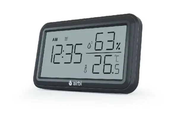 Airbi LINE - černá / Pokojový teploměr a vlhkoměr (BI1052)