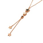Ocelový náhrdelník Marica Gold - chirurgická ocel, hvězdy, Zlatá 40 cm + 5 cm (prodloužení)