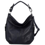 Stylová dámská koženková kabelka na rameno Tripa, tmavě modrá