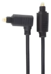 OEM Toslink kabel 90° / Optický audio kabel / Toslink (M) - Toslink (M) / 1 m / průměr 4 mm (kjtos3-1)