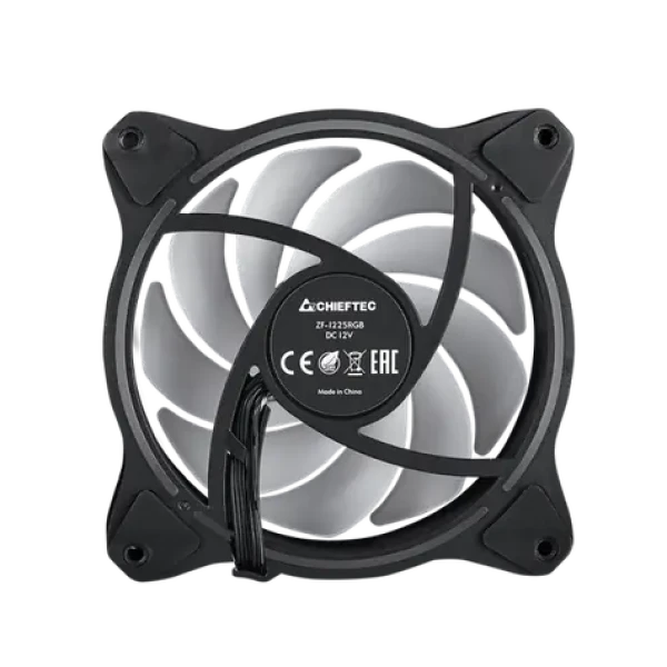 CHIEFTEC ZF-1225RGB černá / Ventilátor / 120mm / Hydraulic Bearing / 26.5 dB @ 1600 RPM / 42.5 CFM / 4-Pin PWM + 3-Pin (ZF-1225RGB)