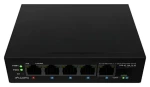 Lanberg Průmyslový PoE switch / 1x PoE BT / 3x PoE+ AT / SFP / Fast Ethernet / DIN / Unmanaged (ILFE-4P-1GE-1S-90)