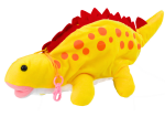 Mamido Plyšový dinosaurus penál úložný prostor přívěsek žlutý