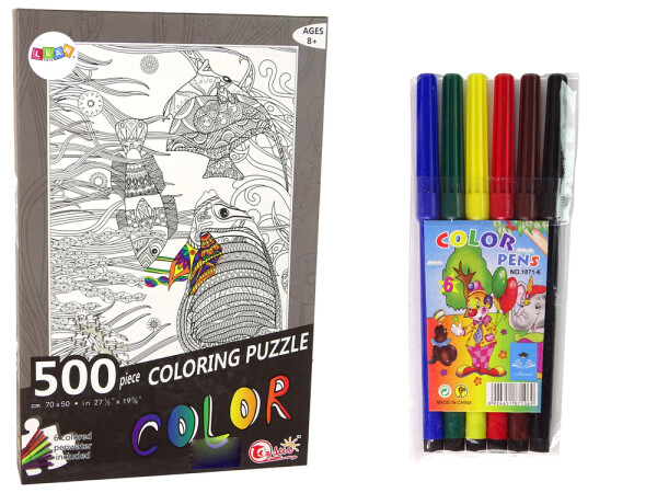 Mamido Puzzle k vymalování Ryby a Oceán 500 dílků