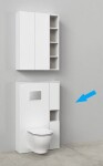 CERSANIT - Spodní otevřený modul skříňky WC rám 20 cashmere FSC MIX70% SGSCH-COC-007574 S1026-054
