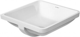 DURAVIT - Starck 3 Umyvadlo vestavné 43x43 cm, bez otvoru pro baterii, s WonderGliss, bílá 03054300001