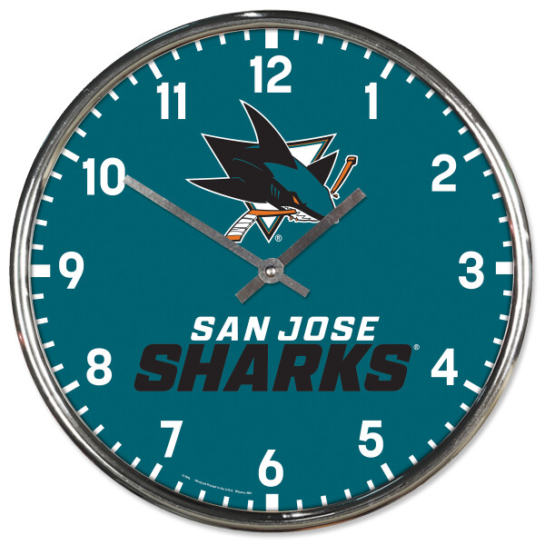 Wincraft Hodiny San Jose Sharks NHL Chrome Clock