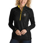 Dámská mikina Pittsburgh Penguins Antigua Women's 2017 Stanley Cup Champions Tempo Quarter-Zip Pullover Desert Dry Jacket Black/Gold Velikost: