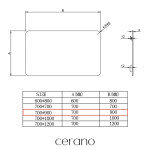 CERANO - Koupelnové obdelníkové zrcadlo Verniciato - 90x70 CER-429256