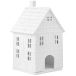 Räder Porcelánový svícen House Half-timbered Large, bílá barva
