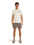 Pánské merino triko s krátkým rukávem ICEBREAKER Mens 150 Tech Lite SS Tee Evolving Layers, Ecru Hthr velikost: XL