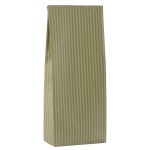 Ib Laursen Papírový sáček Moss green stripes 30,5 cm – set 5 ks, zelená barva