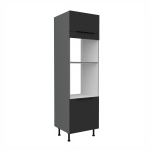 Vysoká skříňka pro vestavnou a mikrovlnou troubu Aria ANT 60 DPM-210 2F Barva korpusu: Antracit, Barva dvířek: BL - Black AFM