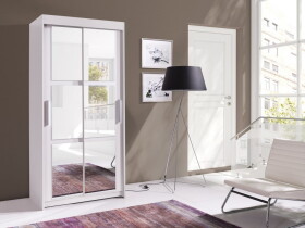 FRONTI Šatní skříň KARO 100 zrcadlo bílá 9658