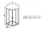 RAVAK - Blix Sprchový kout čtvrtkruhový, 90x90 cm, lesklý nerez/čiré sklo X3BM70C00Z1