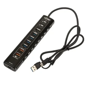 Nitro Concepts UH1 černá / USB Hub / 2x USB-C 3.2 / 1x USB-A 10Gbit-s / 4x USB-A 5Gbit-s / 2x USB-A / 1x USB-C 20W (NC-SR-AC-006)