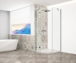 GELCO - TRINITY CHROM čtvrtkruhový kout 900x900 levý, čiré sklo, GT6590CL-CH GT6590CL-CH