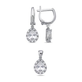 LUNICA Sada stříbrných šperků KAPKA CZ 0901