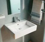 DURAVIT - Vero Air Umyvadlo 500x470 mm, s přepadem, otvor pro baterii, WonderGliss, bílá 23505000001