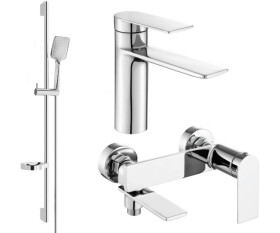 MEXEN - Zero SET umyvadlová + vanová baterie s příslušenstvím DS62, chrom 71103DS62-00