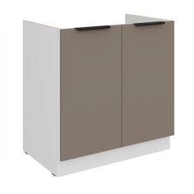 Spodní skříňka pod dřez Aria 80 ZL 2F BB Barva korpusu: Bílá, Barva dvířek: TA - Sandgrau AFM