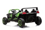 Mamido Elektrické autíčko Buggy UTV čtyřmístné 24V nafukovací kola zelené