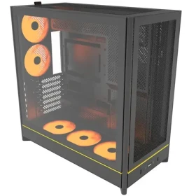 Montech HS01 PRO černá / ATX / 2x USBA / 1x USB-C / 5x 120mm / bez zdroje / průhledná bočnice (HS01 PRO (B))