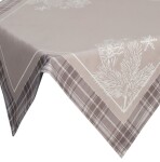 DumDekorace Béžový vánoční ubrus s jemným vzorem Délka: 85 cm | Šířka: 85 cm