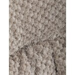 Židle jídelní, lanýžová látka, černé kovové nohy.