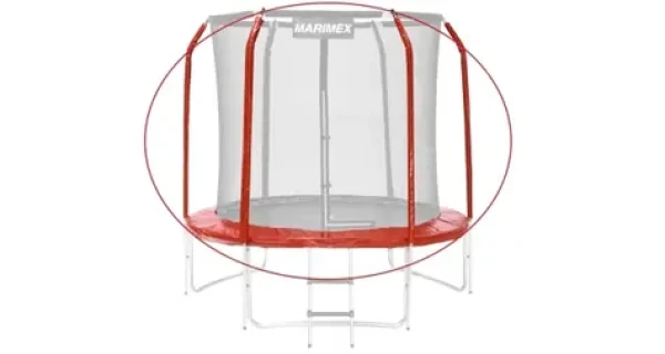 Marimex Sada krytu pružin a rukávů na trampolínu 244cm červená