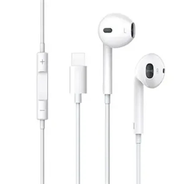USAMS EP-24 In-Ear sluchátka s mikrofónem bílá / Lightinig (6958444959122)