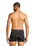 Pánské merino boxerky ICEBREAKER Mens 150 Anatomica Boxers Explore More, Black/Aop velikost: S