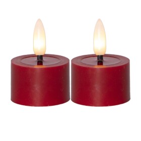 Star trading LED čajová svíčka FLAMME SET/2ks červená