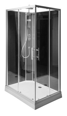 AQUALINE - GRANVIK obdélníkový sprchový box 800x1200x2180, čiré sklo GG80X120
