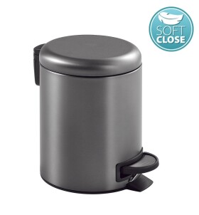 Gedy - POTTY odpadkový koš 3l, Soft Close, gun metal 320981