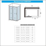 H K - Obdélníkový sprchový kout SYMPHONY 110x90 s posuvnými dveřmi včetně sprchové vaničky z litého mramoru SE-SYMPHONY11090/ROCKY-11090