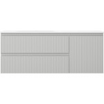 MEXEN/S - Rivel koupelnová skříňka 120 cm s umyvadlem Vela levá, 2S, 1D, reliéf, šedá mat/bílá mat 91A23-12047-3-BBFFF62-W23L01